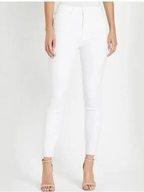 MOTHER High Waisted Looker Ankle Fray Jeans Sz 24 Fairest Of Them All EUC